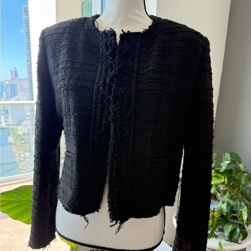 IRO Textured Black Women's Blazer - Picture 1 of 8